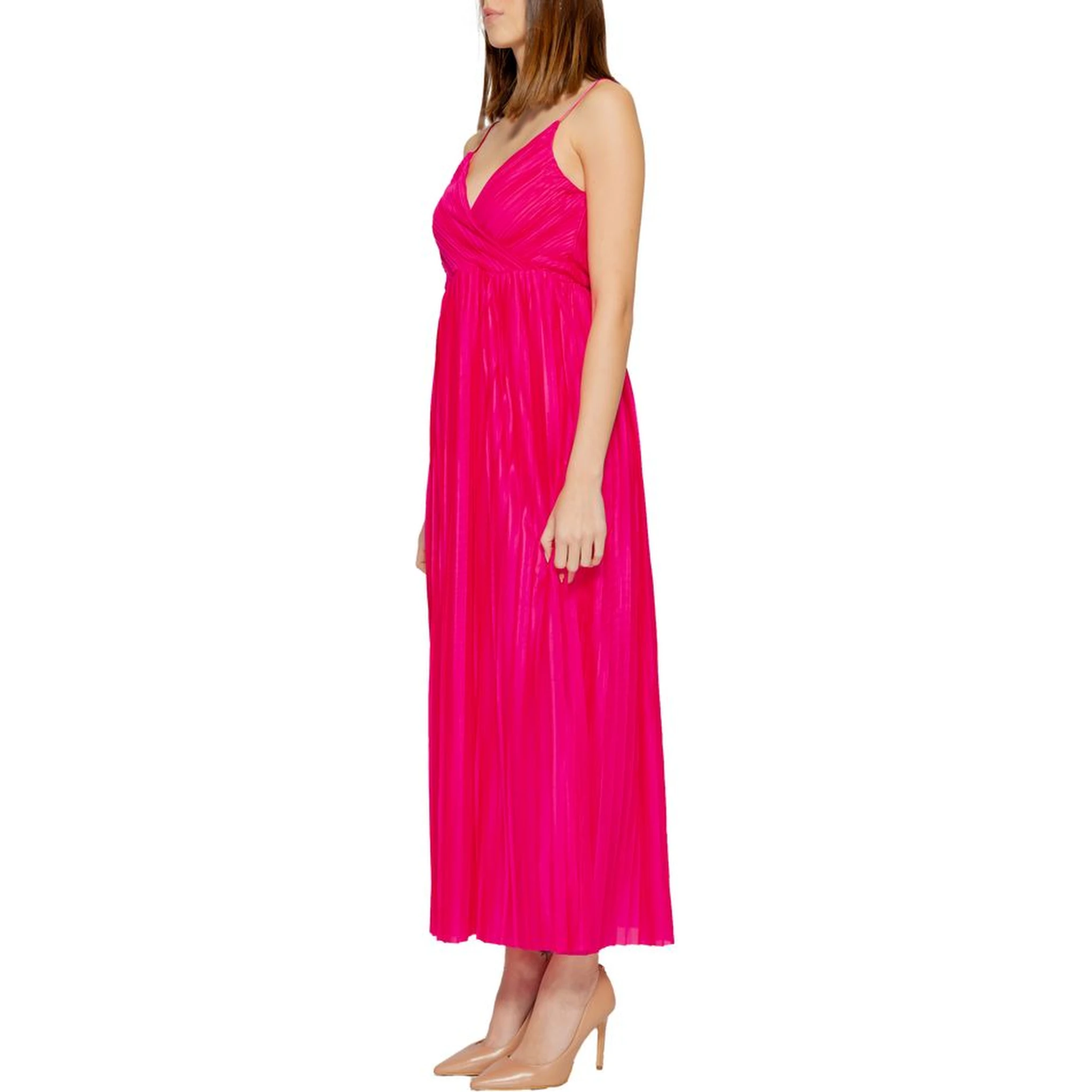 Multicolor Polyester Long Dress