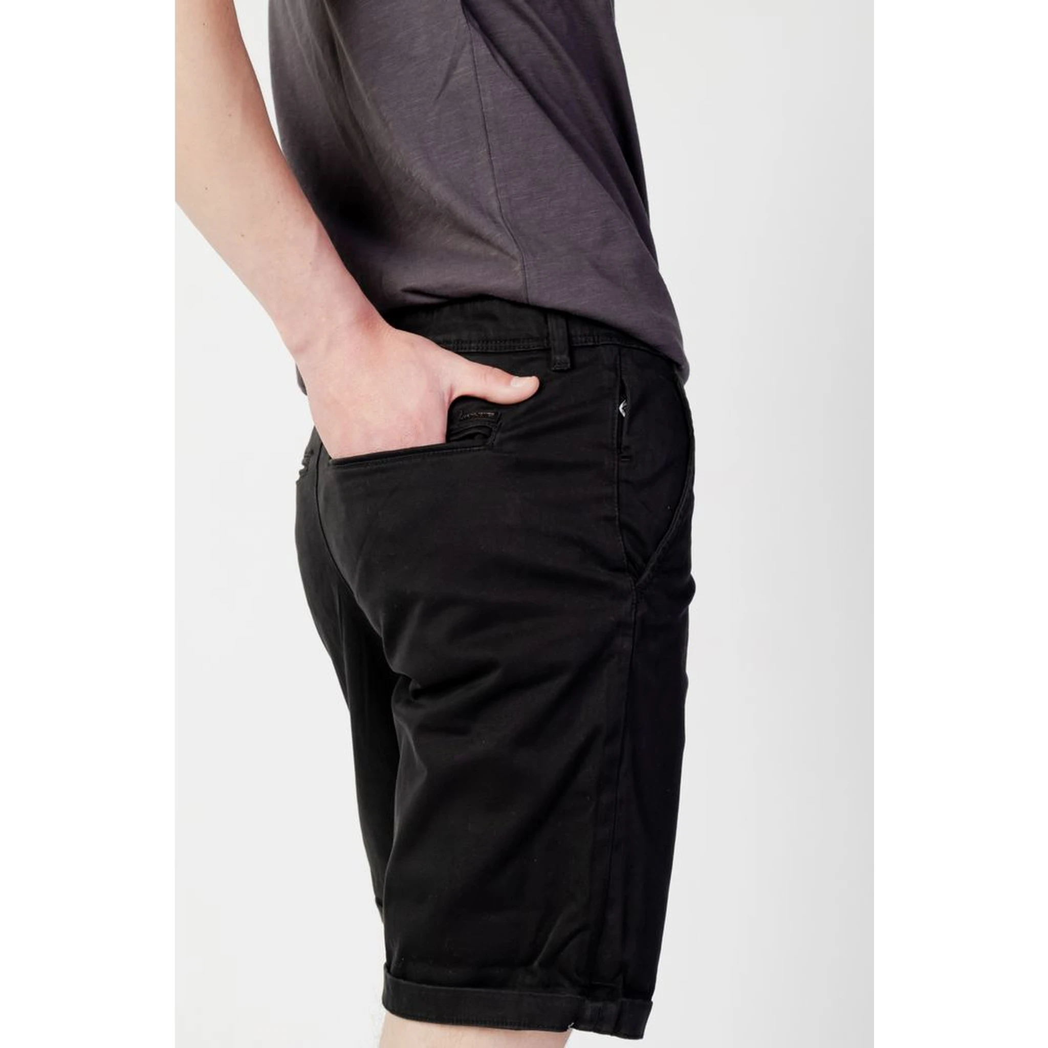 Black Cotton Shorts