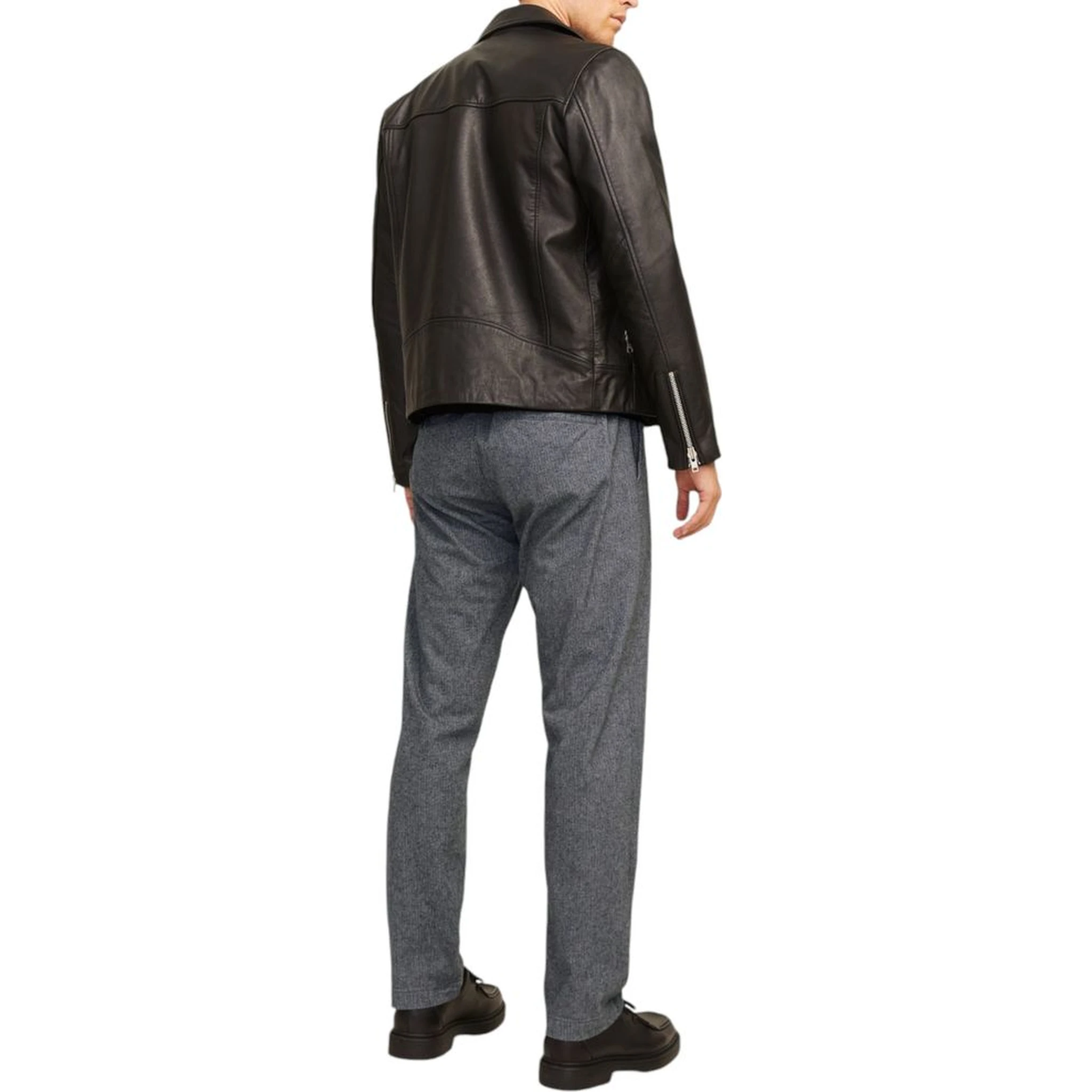 Gray Cotton Casual Pants