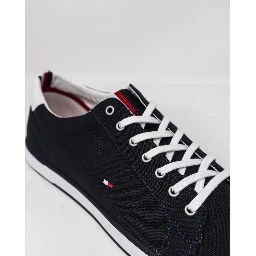 Blue Cotton Low Top Sneakers