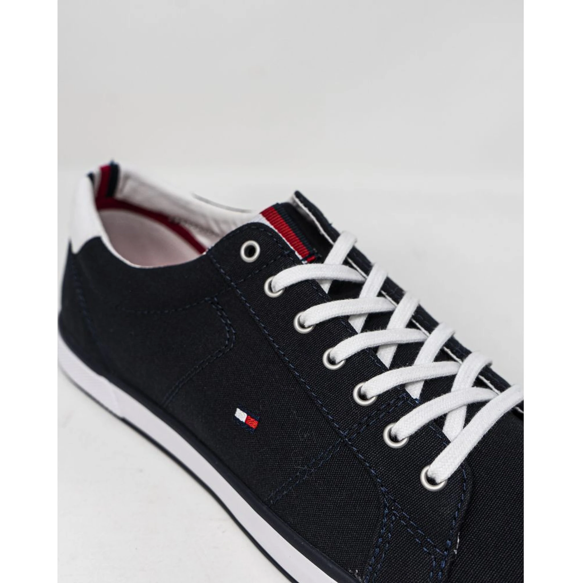 Blue Cotton Low Top Sneakers