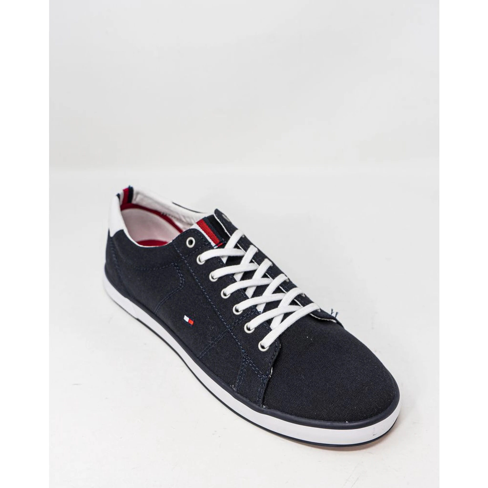 Blue Cotton Low Top Sneakers