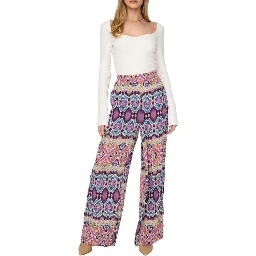Multicolor Recycled Polyester Casual Pants