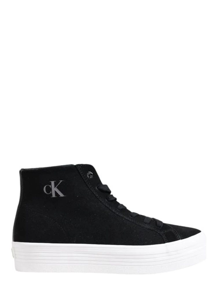 Black Suede Leather Platform Sneakers