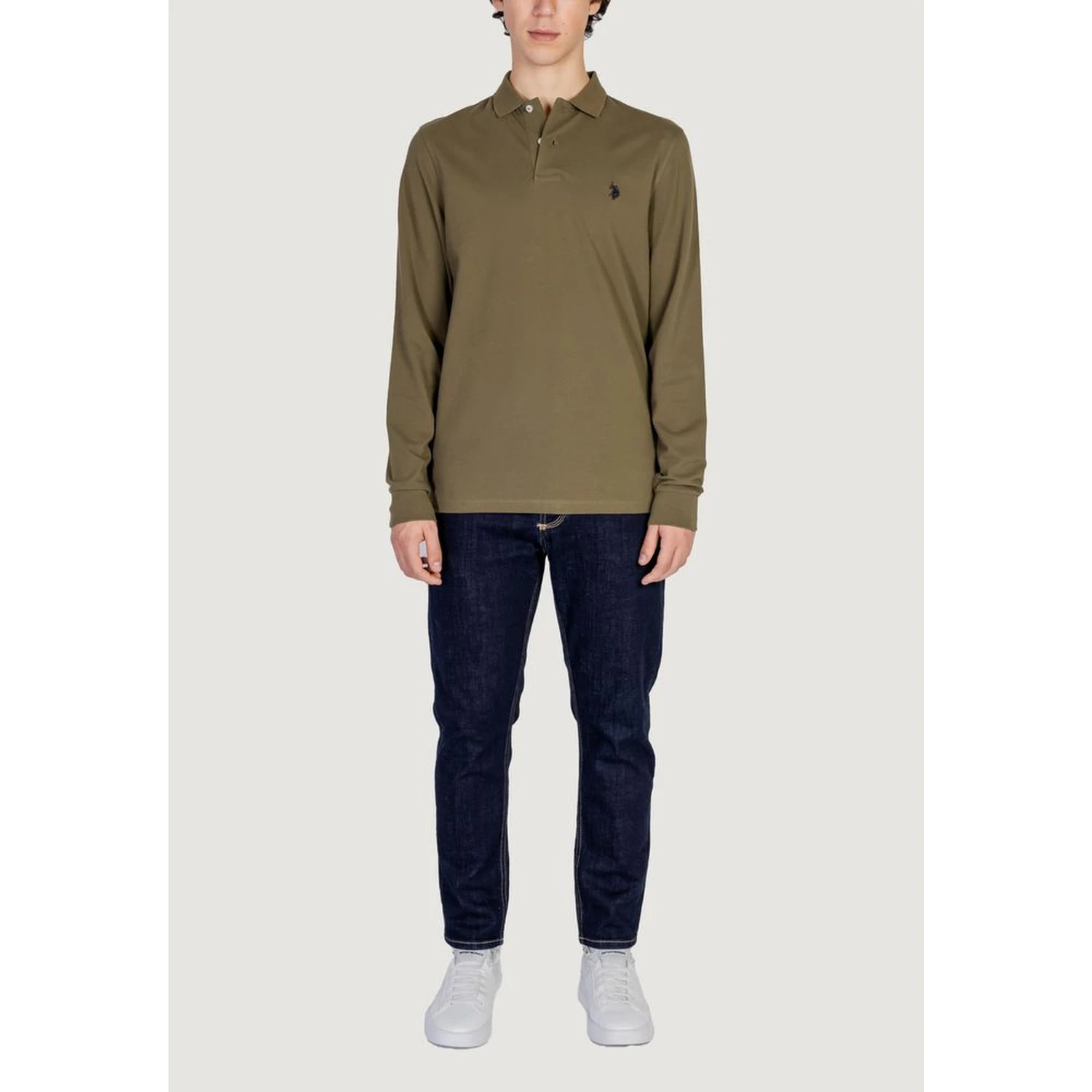 Green Cotton Long Sleeve T-Shirt