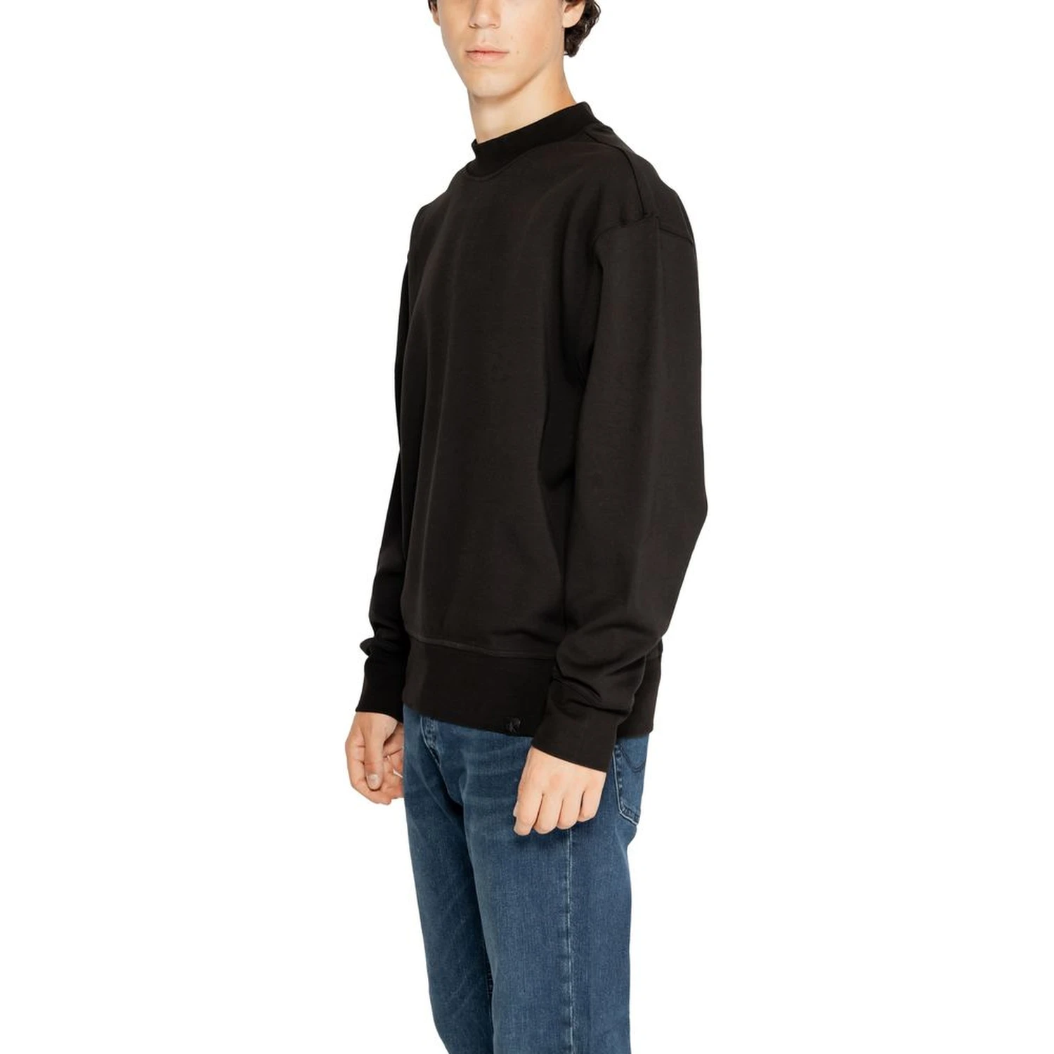 Black Recycled Cotton Sweatshirt