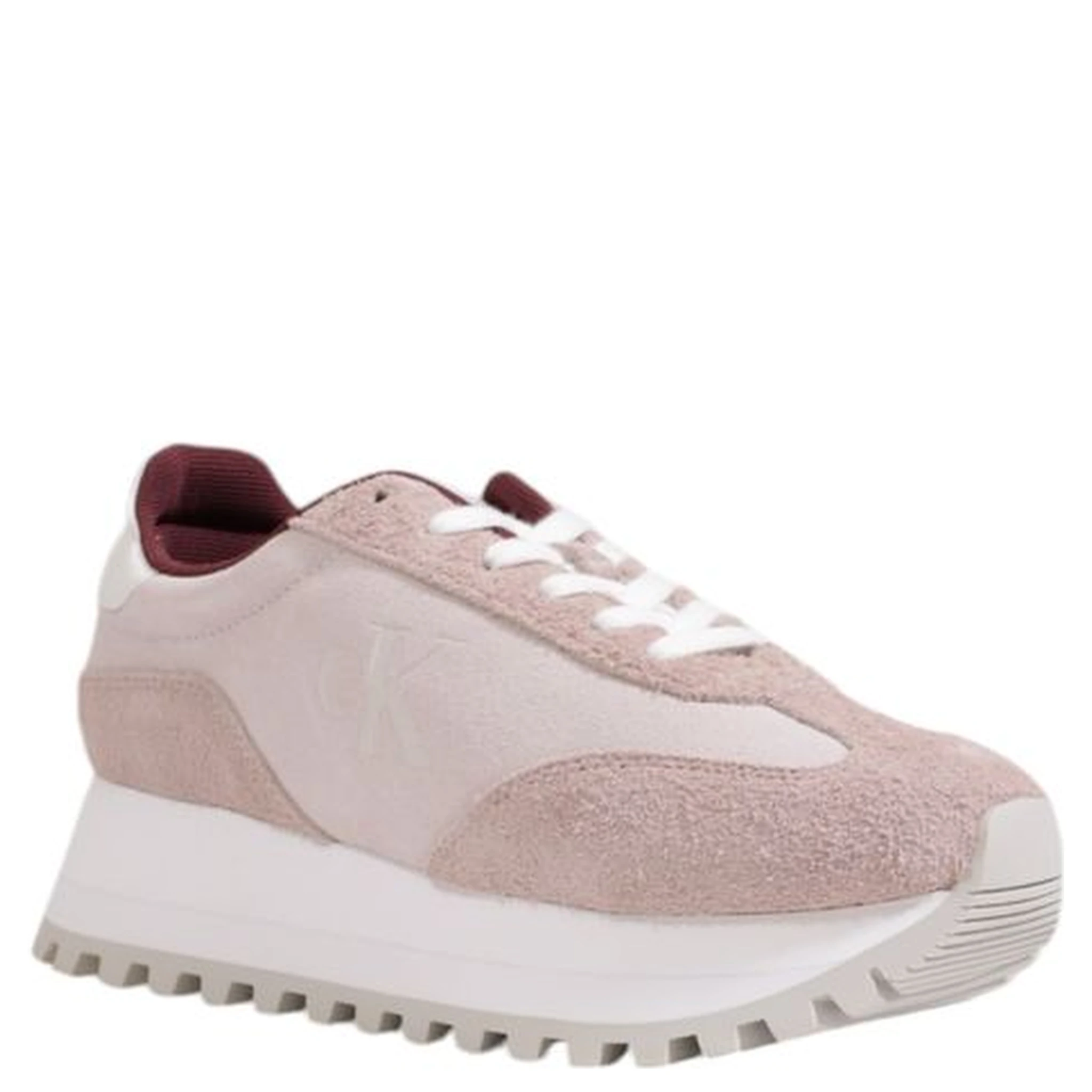 Purple Leather Low Top Sneakers