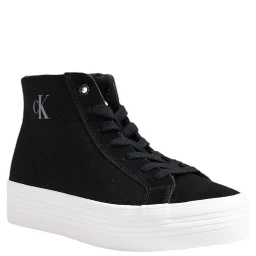 Black Suede Leather Platform Sneakers