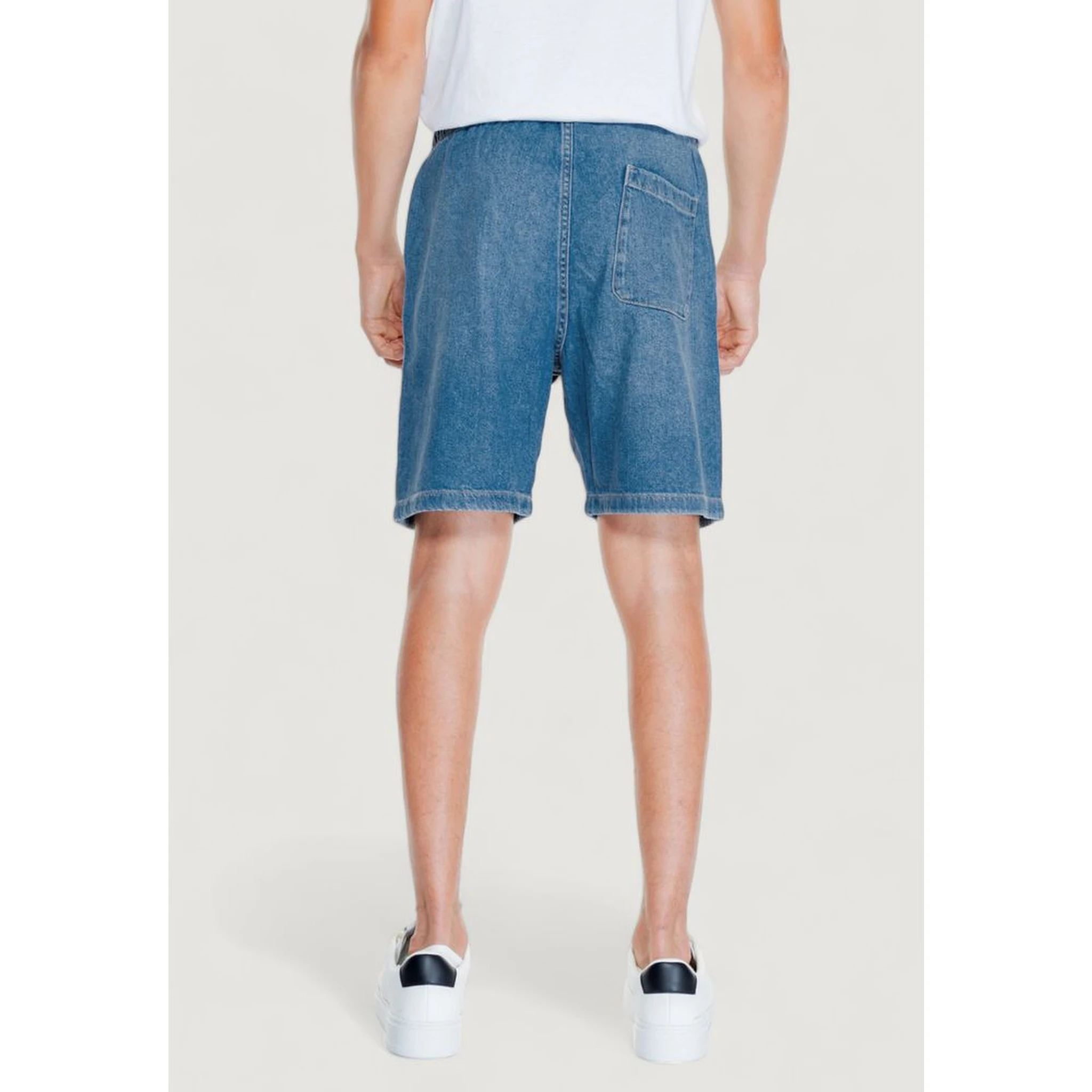 Light Blue Cotton Bermuda Shorts