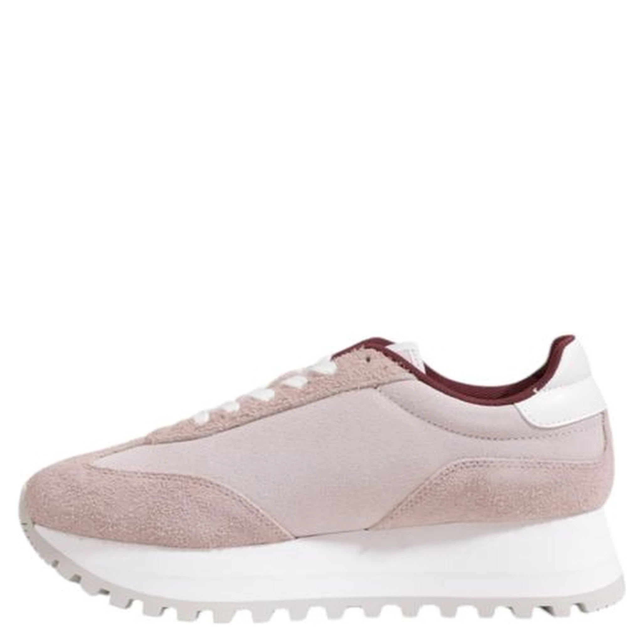 Purple Leather Low Top Sneakers