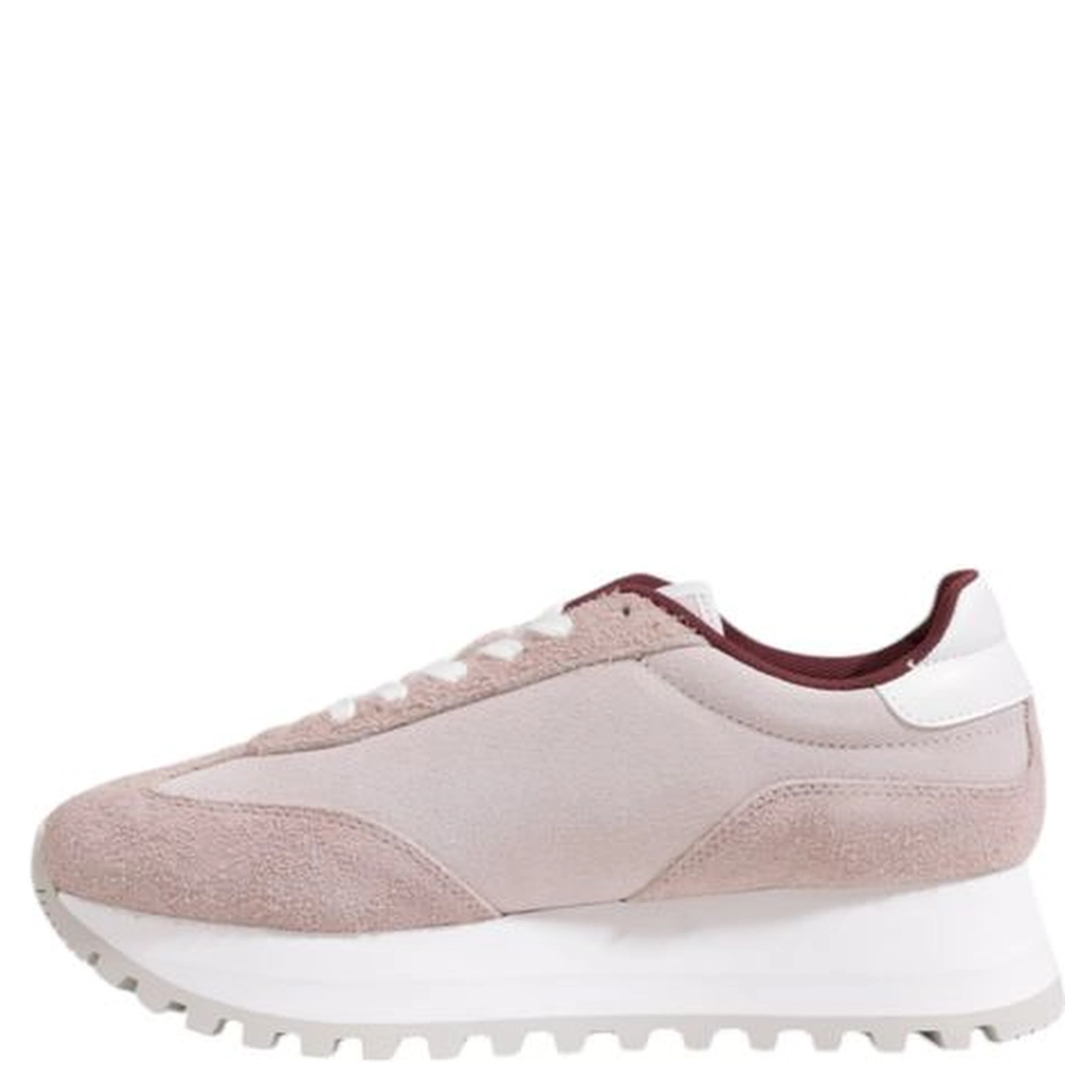 Purple Leather Low Top Sneakers