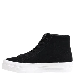 Black Suede Leather Platform Sneakers