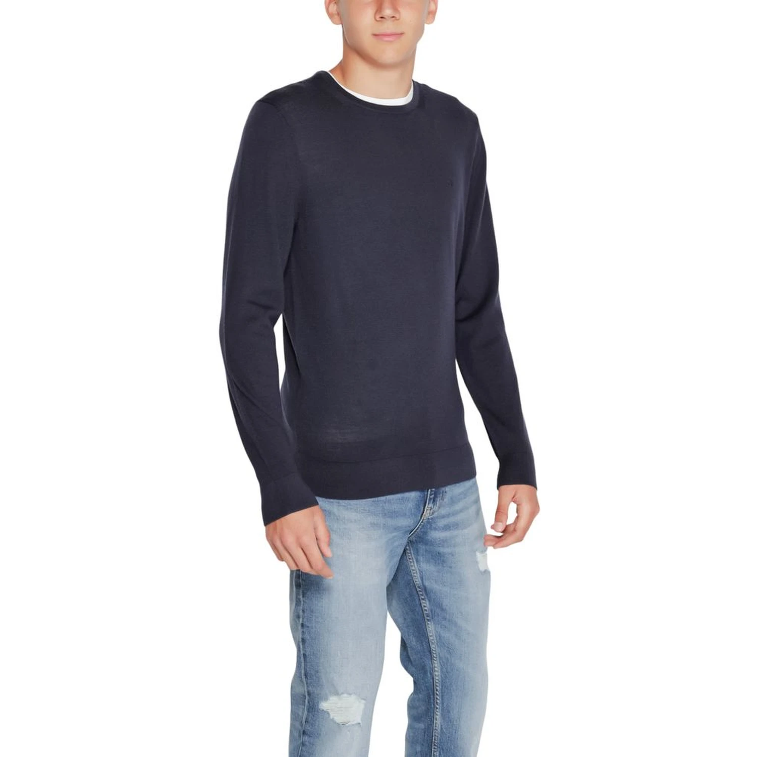 Blue Recycled Wool Sweatshirt