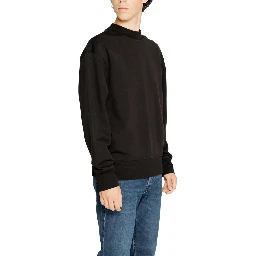 Black Recycled Cotton Sweatshirt