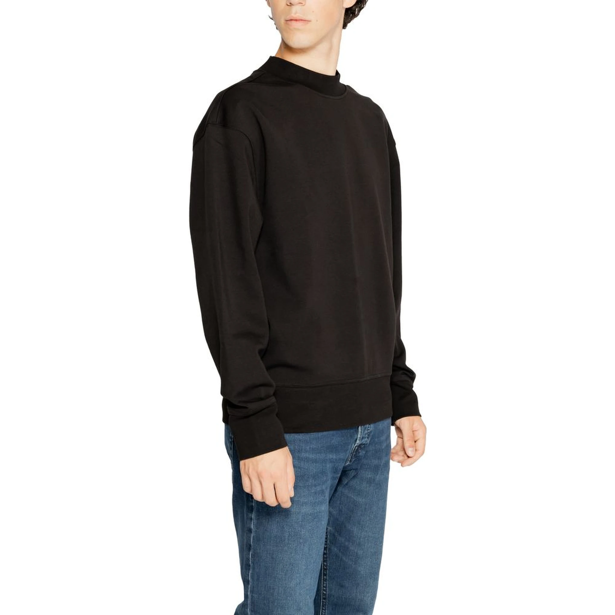 Black Recycled Cotton Sweatshirt