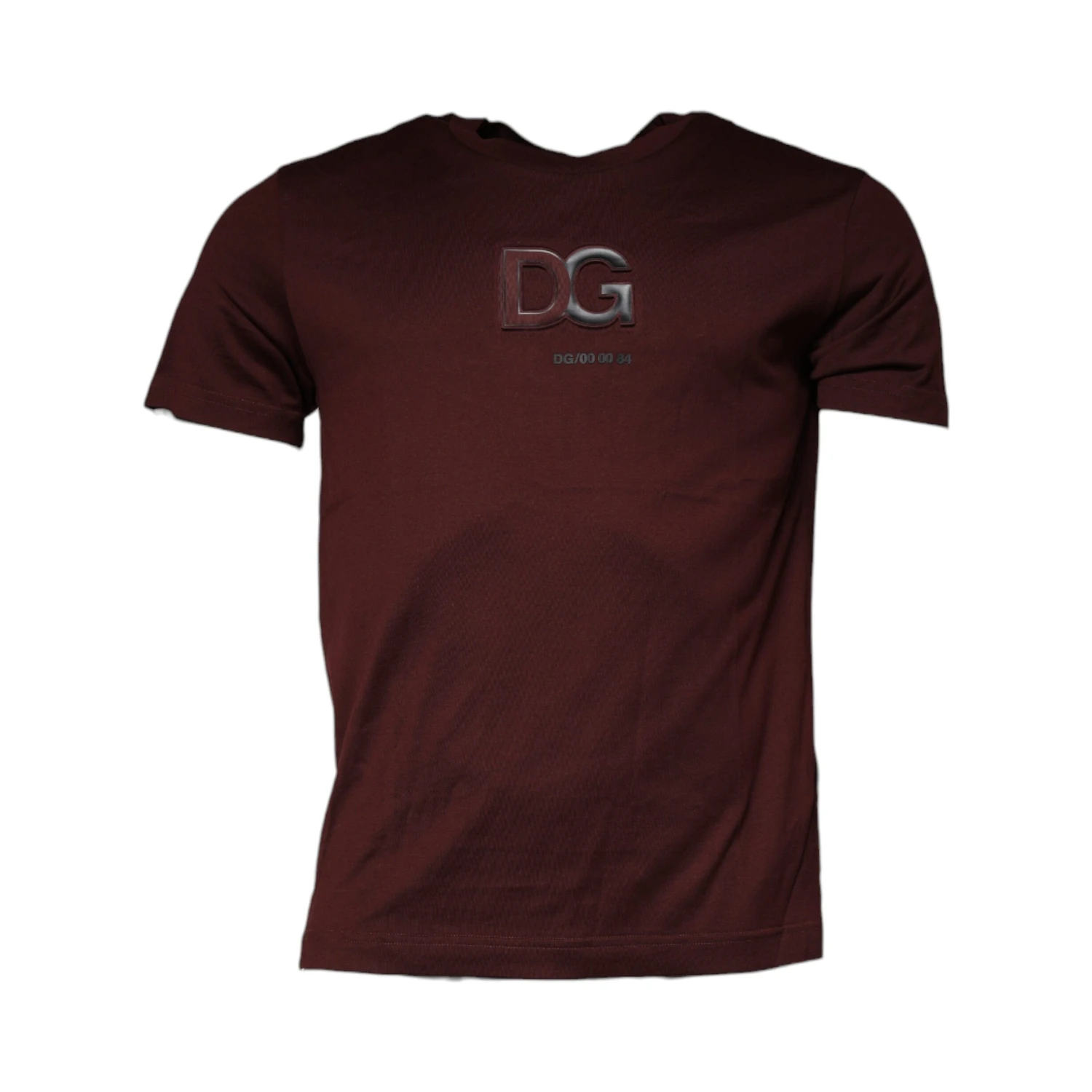 Maroon DG Logo Cotton Crew Neck T-shirt