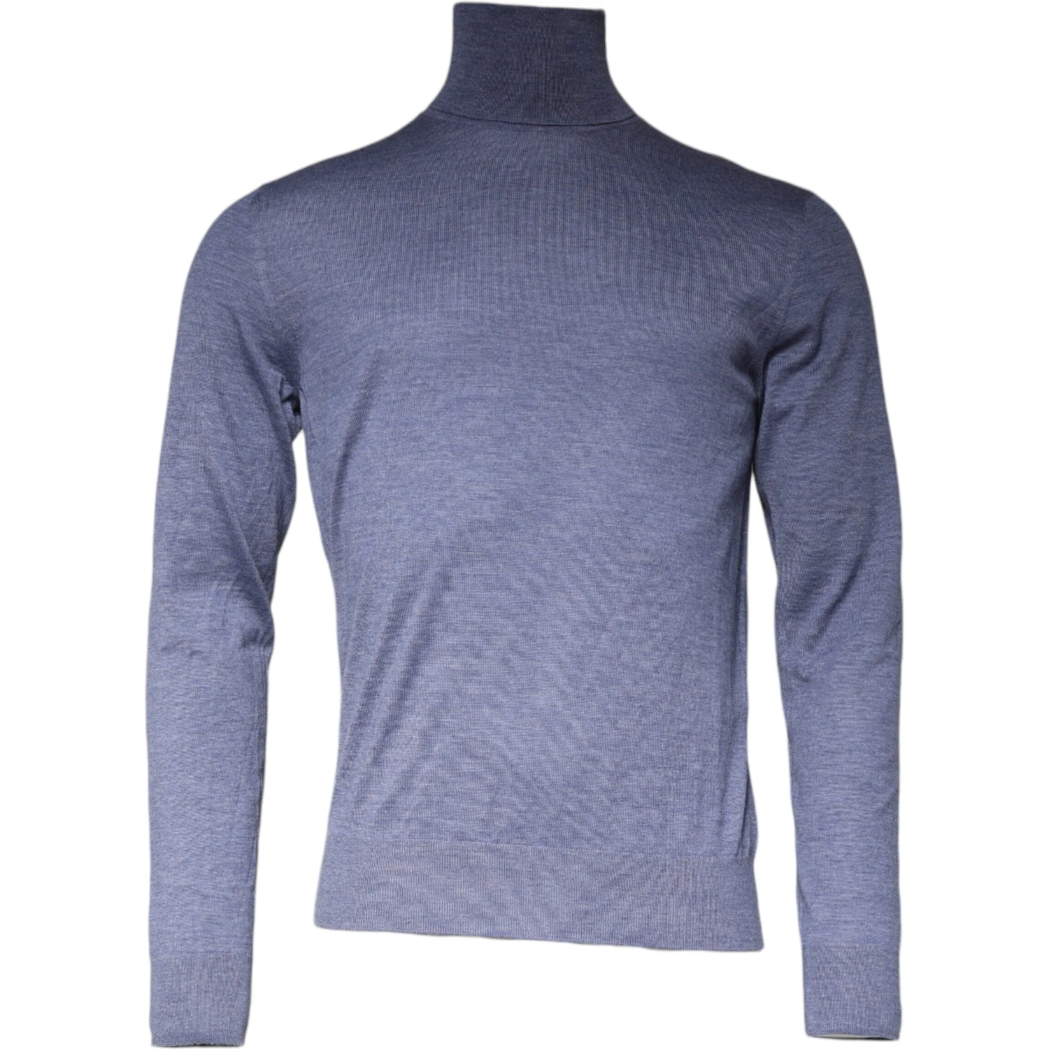 Purple Blue Long Sleeve Turtleneck Pullover Sweater