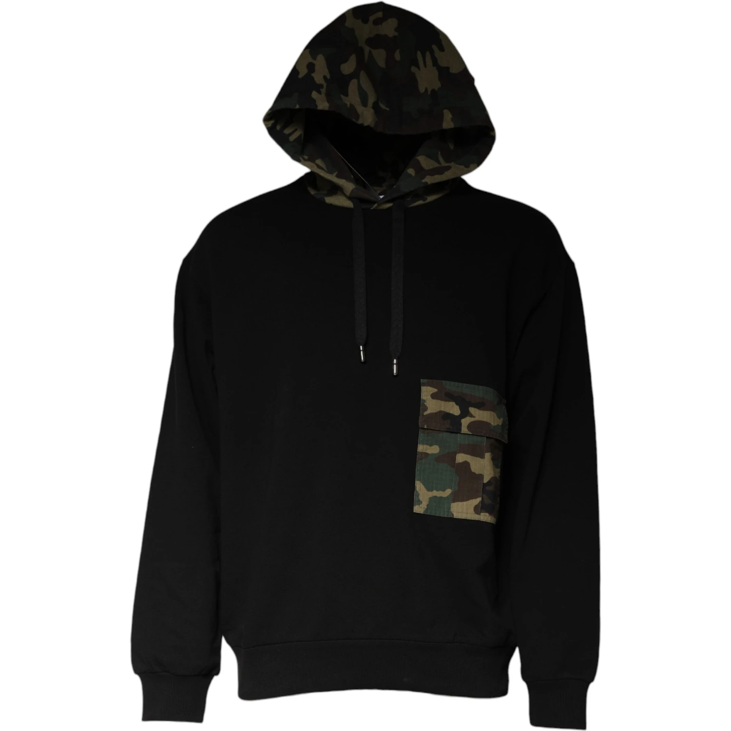 Black Camouflage Hooded Sweatshirt Sweater
