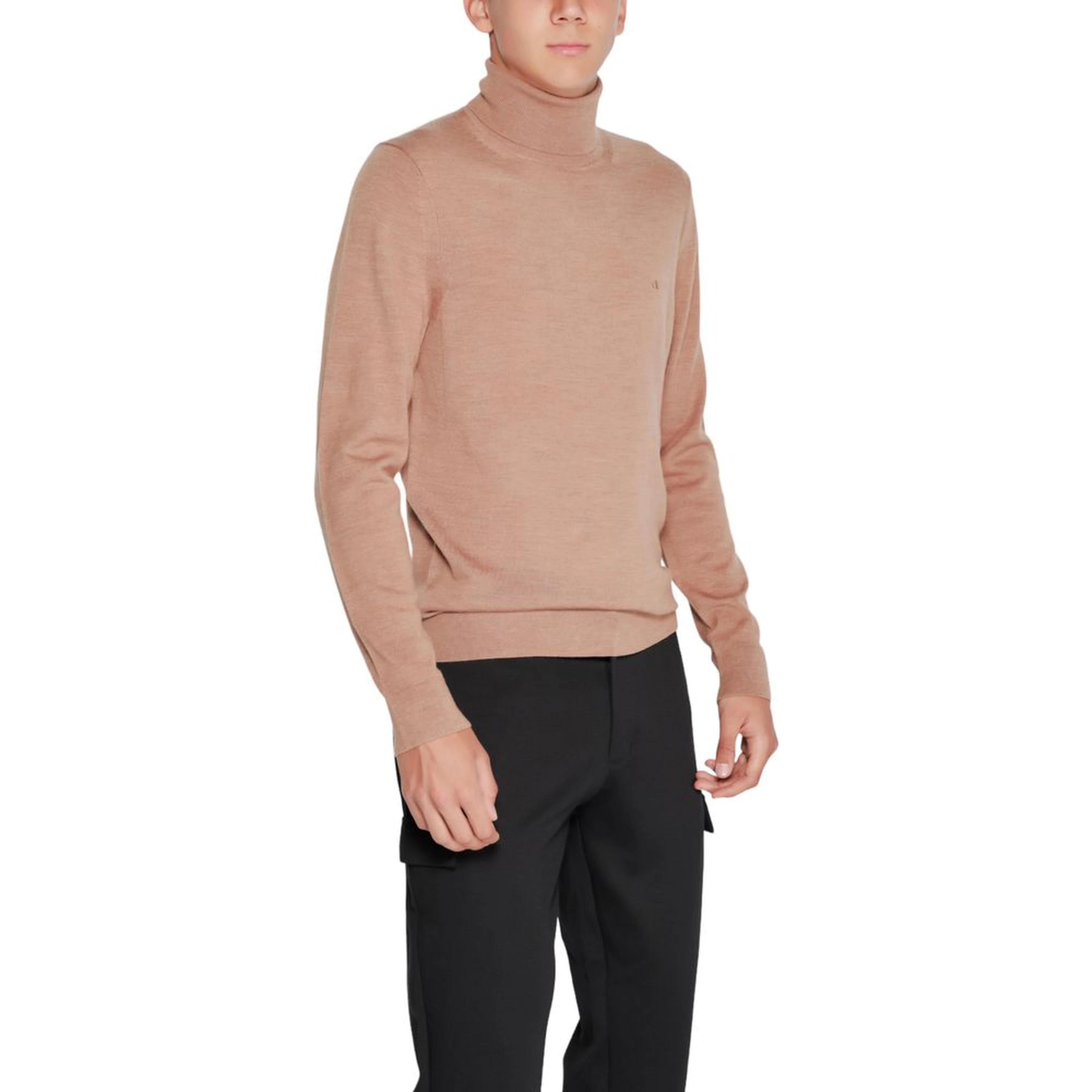 Beige Wool Turtleneck