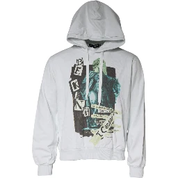 White Caesar Cotton Hooded Pullover Sweater