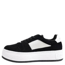 Black Leather Platform Sneakers