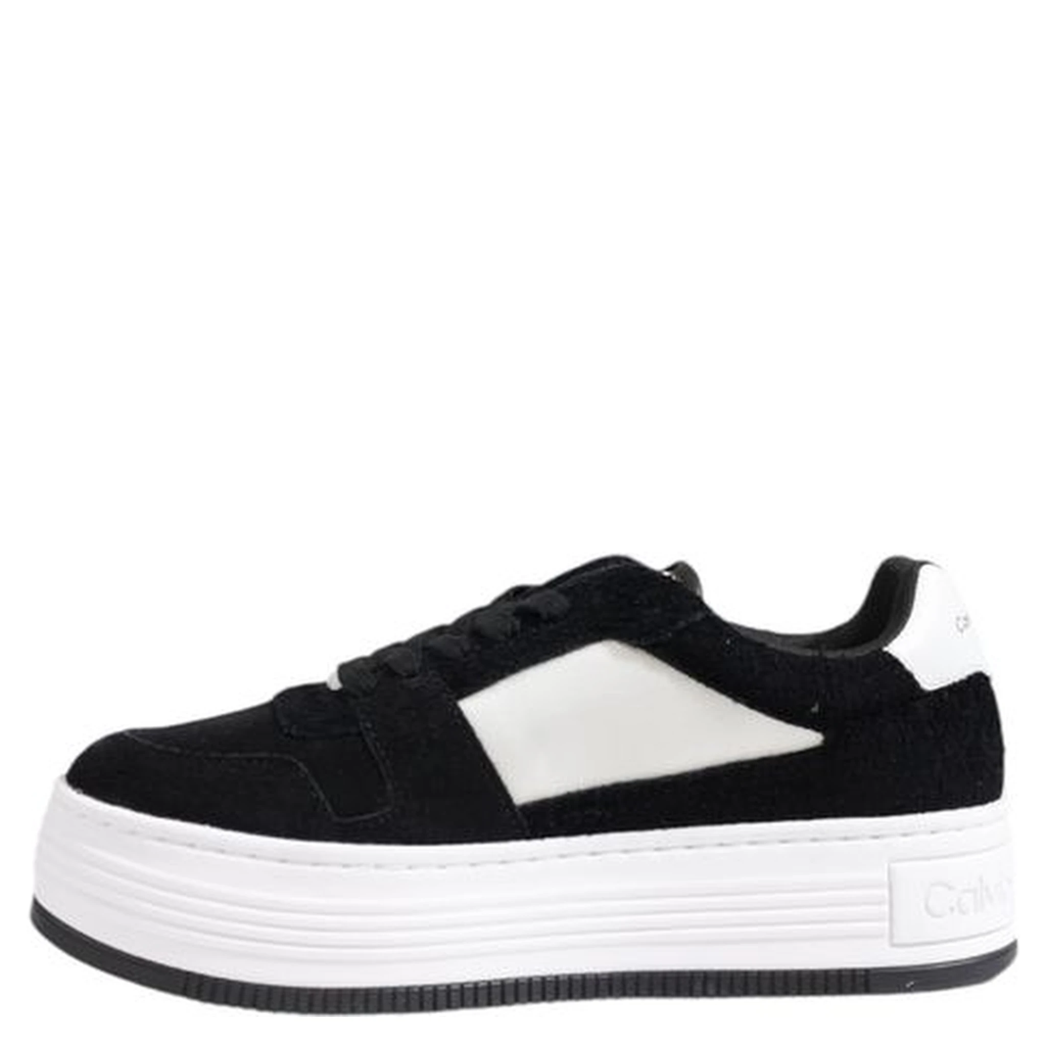 Black Leather Platform Sneakers