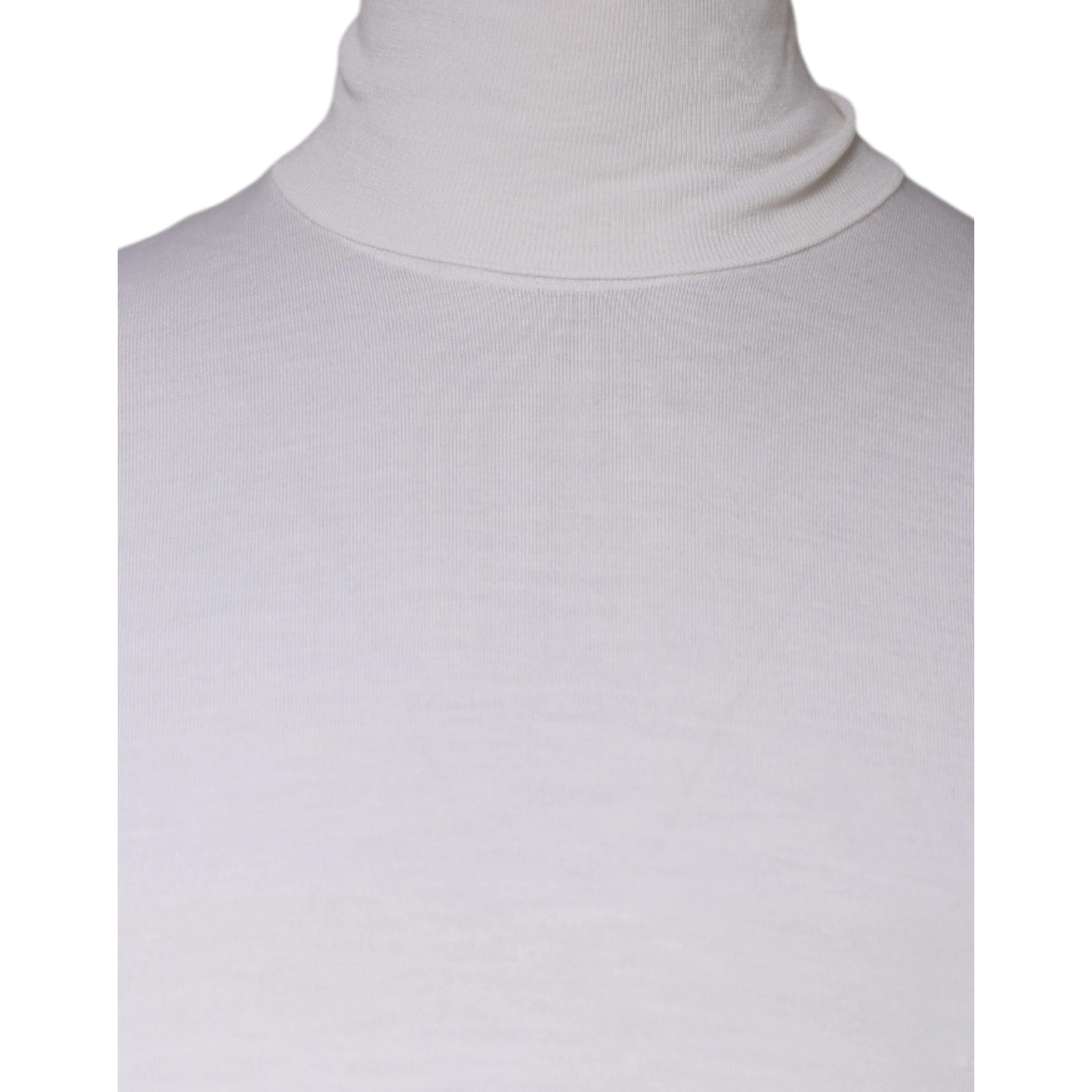 White Long Sleeve Turtleneck Men Pullover Sweater