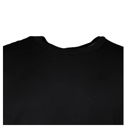 Black Cotton Shorts Sleeves Crewneck T-shirt