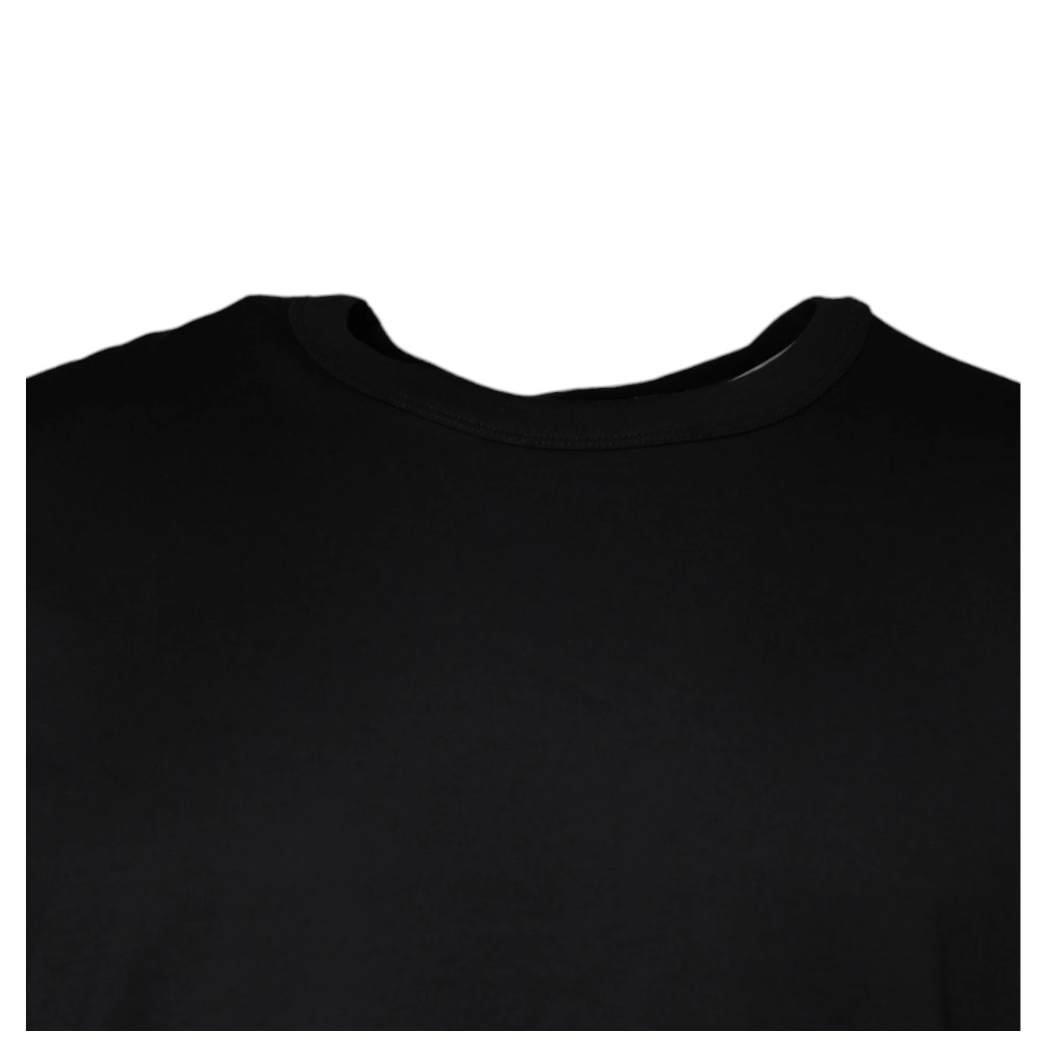 Black Cotton Shorts Sleeves Crewneck T-shirt