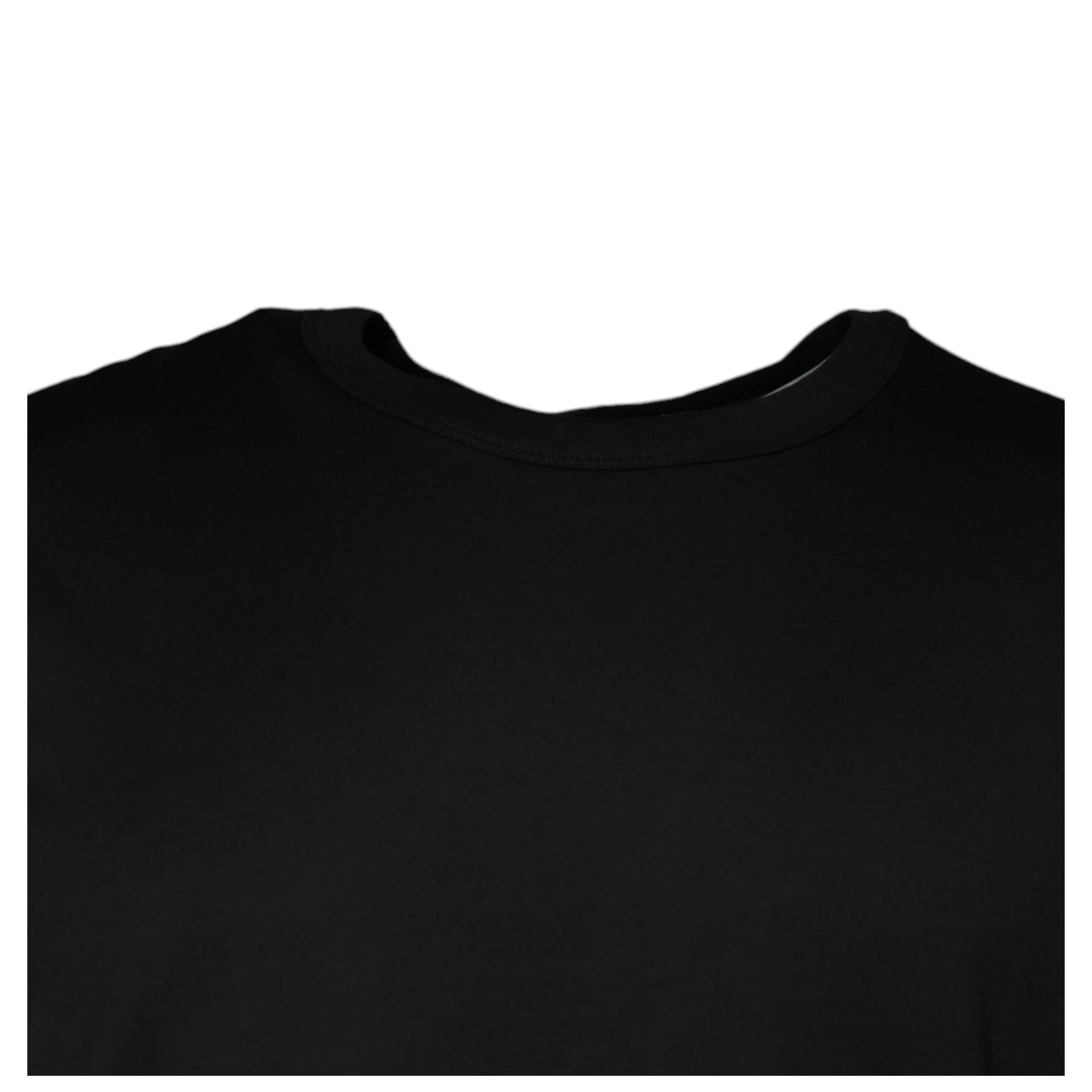Black Cotton Shorts Sleeves Crewneck T-shirt