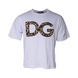 White DG Logo Cotton Shorts Sleeves T-shirt