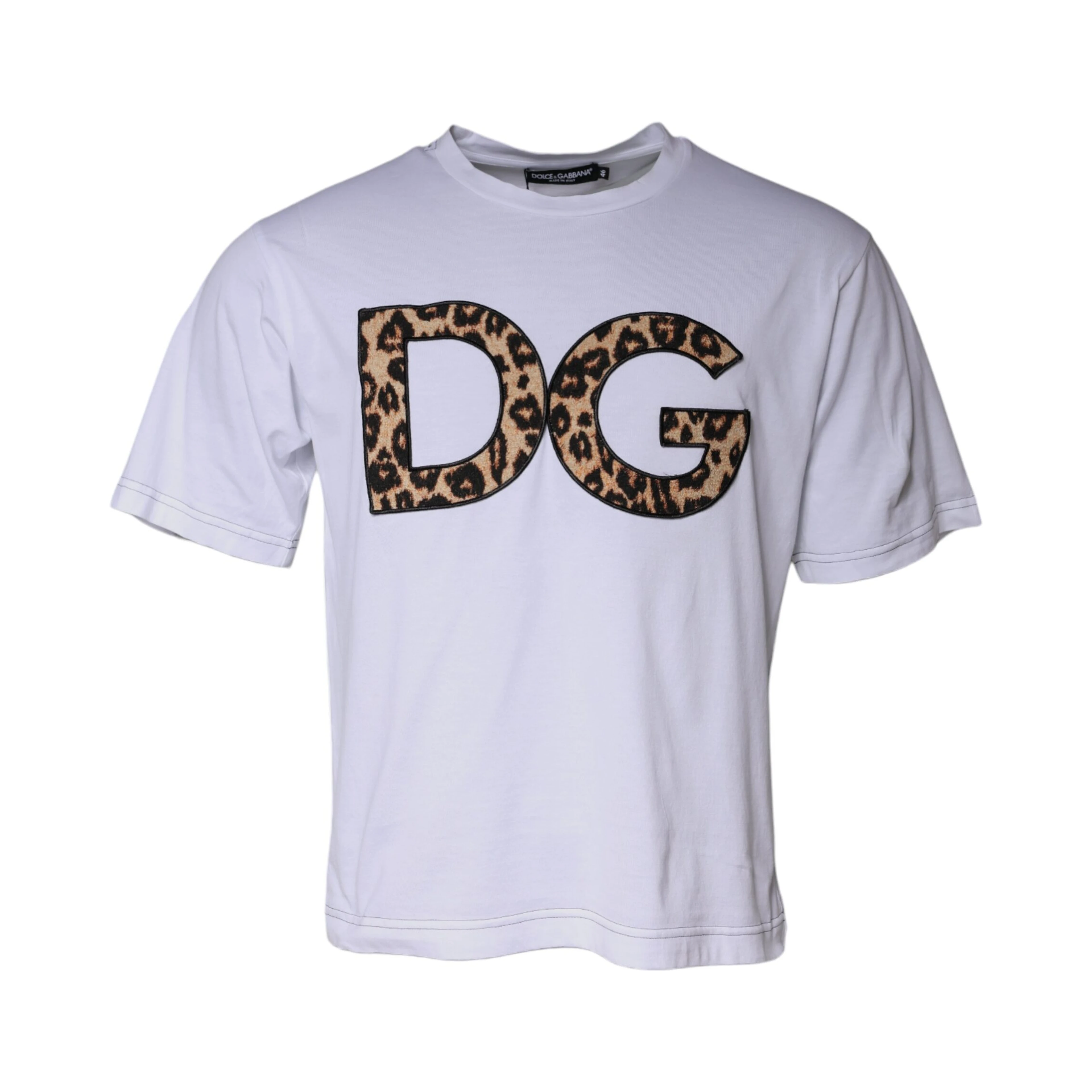 White DG Logo Cotton Shorts Sleeves T-shirt