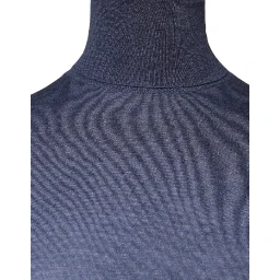 Purple Blue Long Sleeve Turtleneck Pullover Sweater