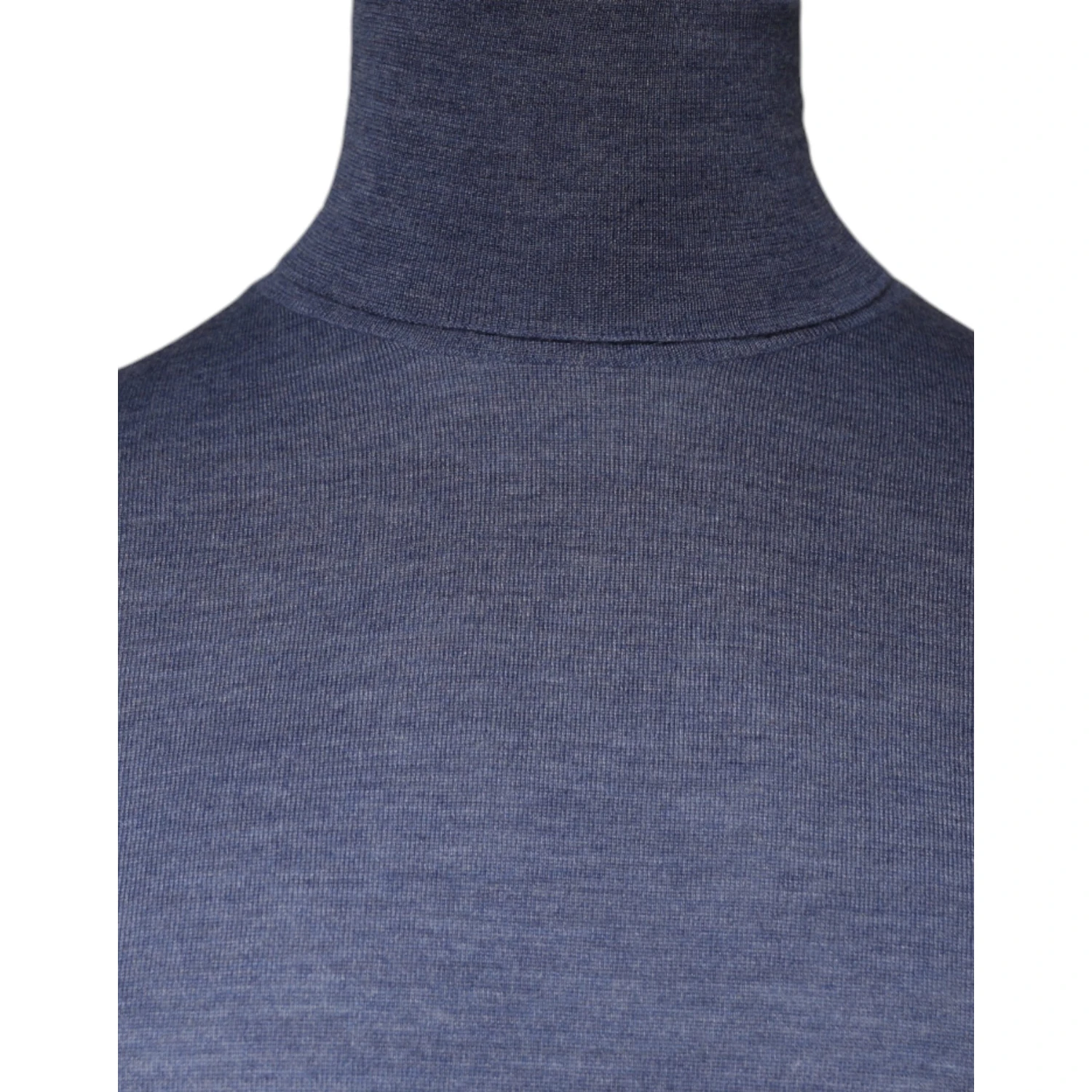 Purple Blue Long Sleeve Turtleneck Pullover Sweater