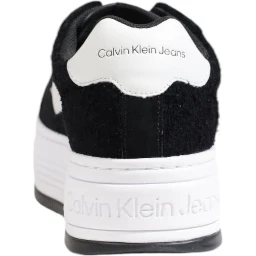 Black Leather Platform Sneakers