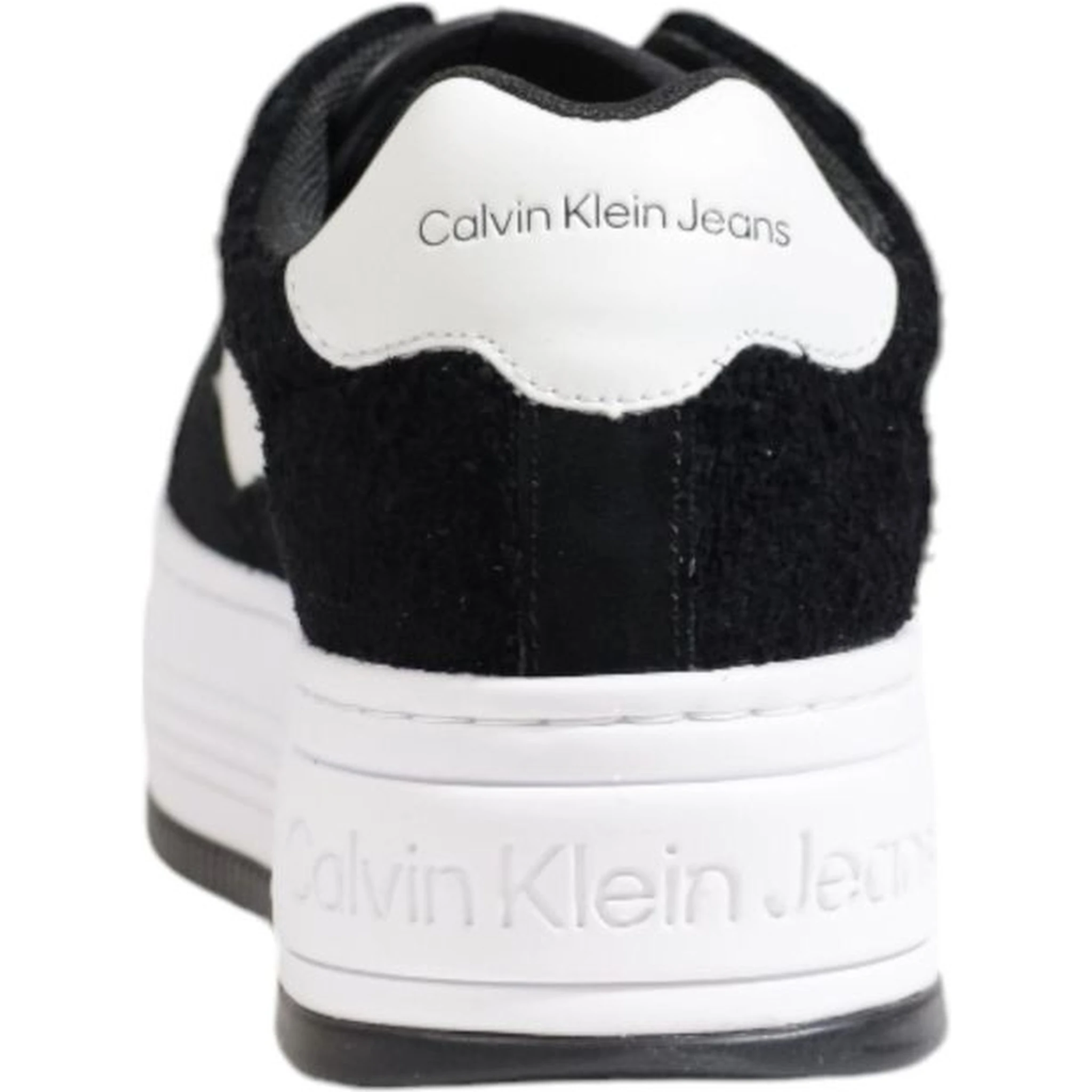 Black Leather Platform Sneakers