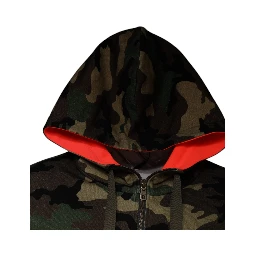 Multicolor Camouflage Hooded Men Sweatshirt Sweater