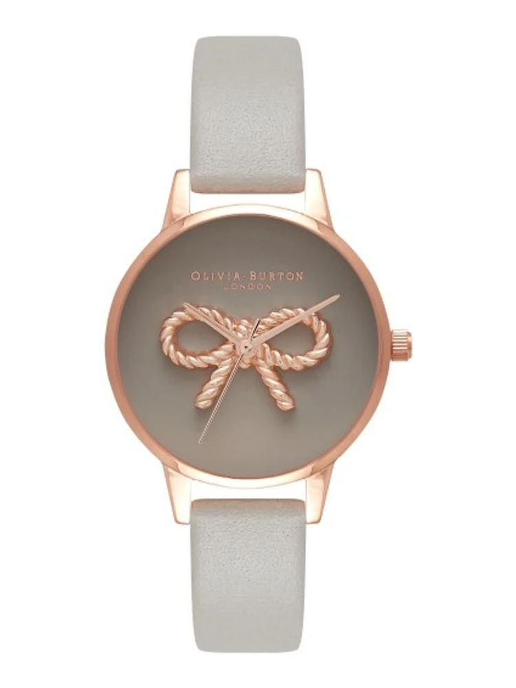 Gray Artificial Leather Dress Watch