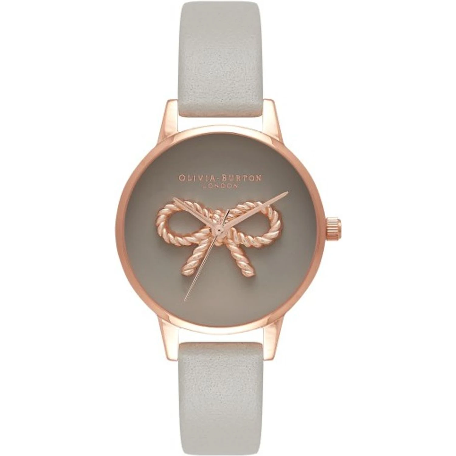 Gray Artificial Leather Dress Watch