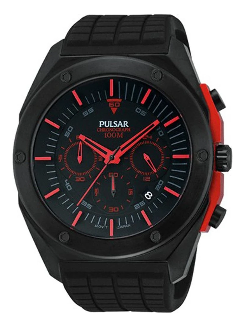 Black Rubber Sport Watch