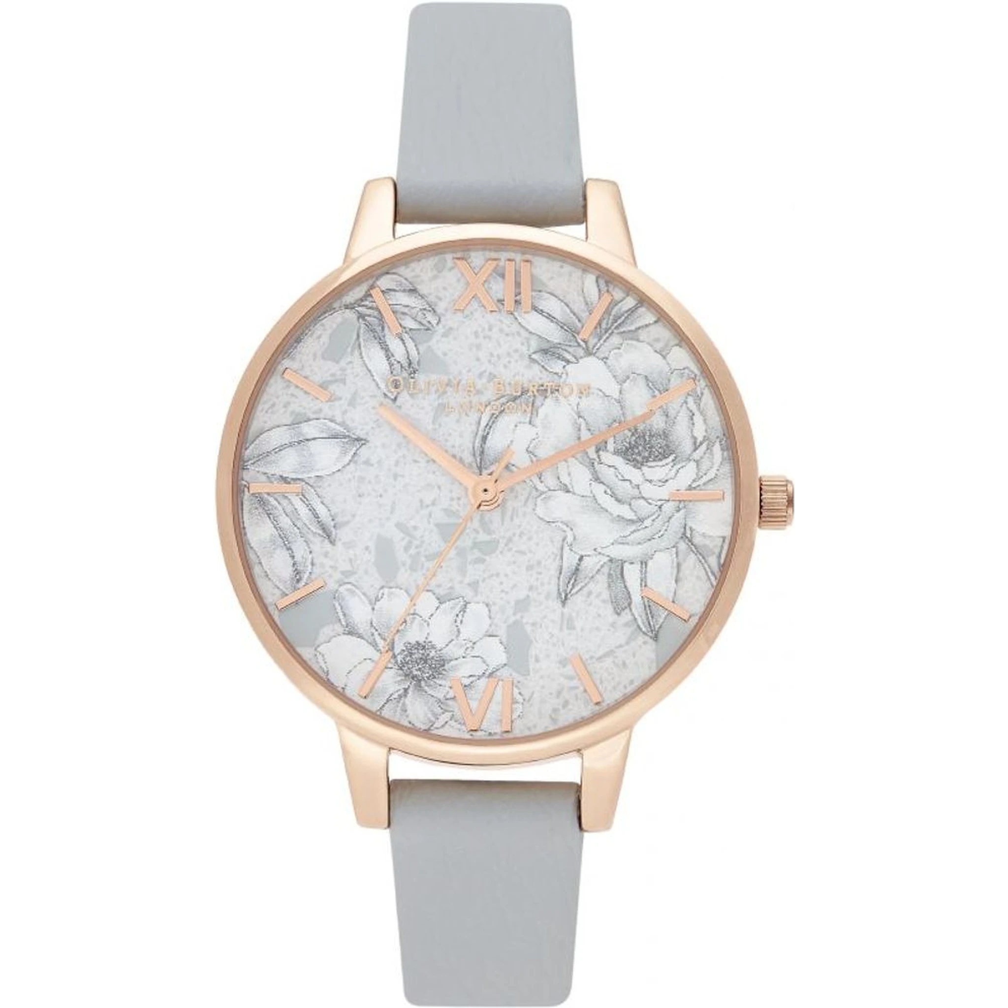 Gray Artificial Leather Dress Watch