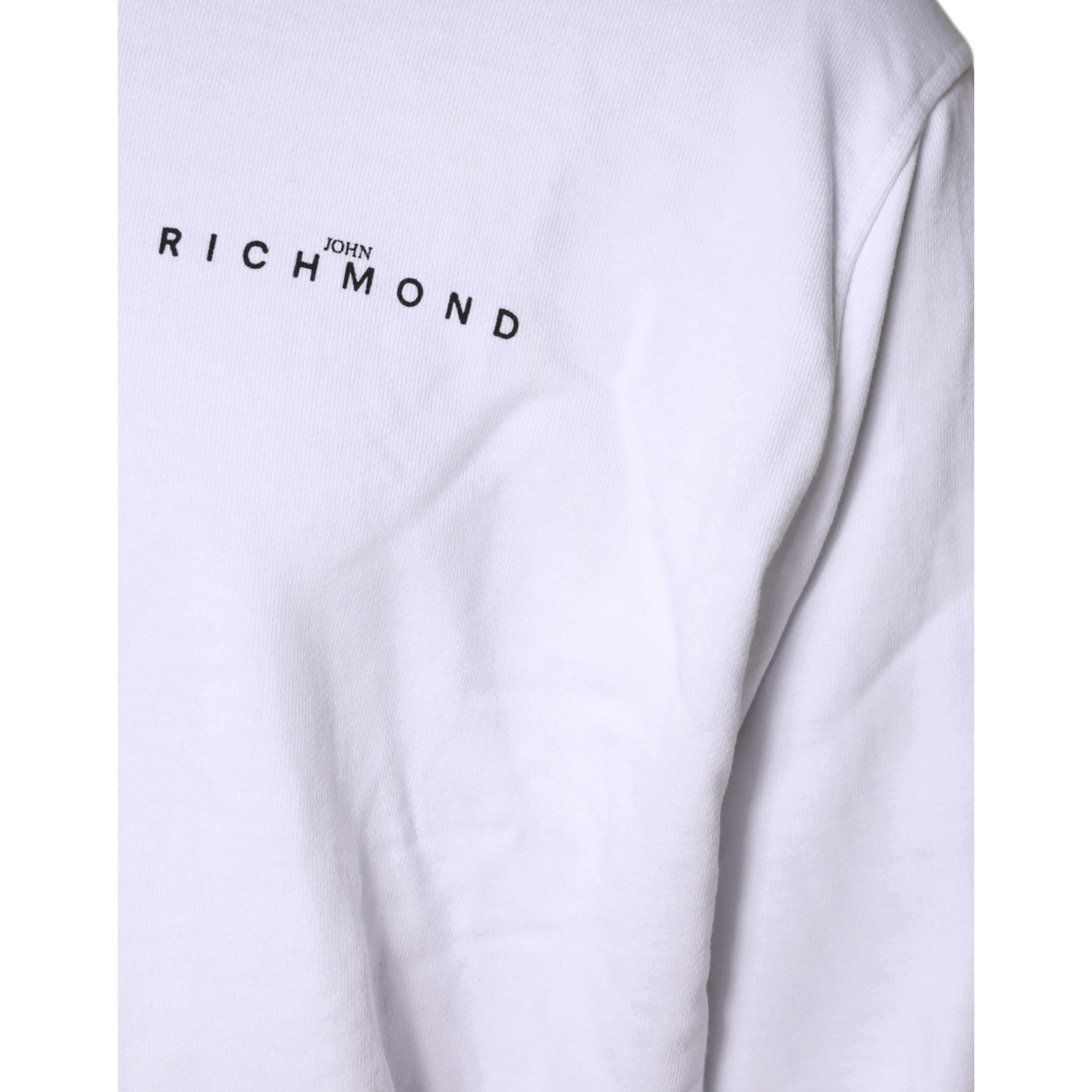 White Logo Cotton Hooded Sweatshirt Sweater