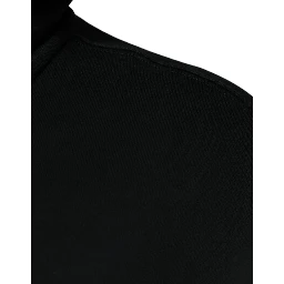 Black Logo Plaque Hooded Full Zip Sweater