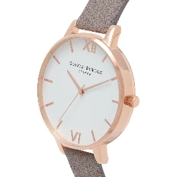 Gray Artificial Leather Dress Watch