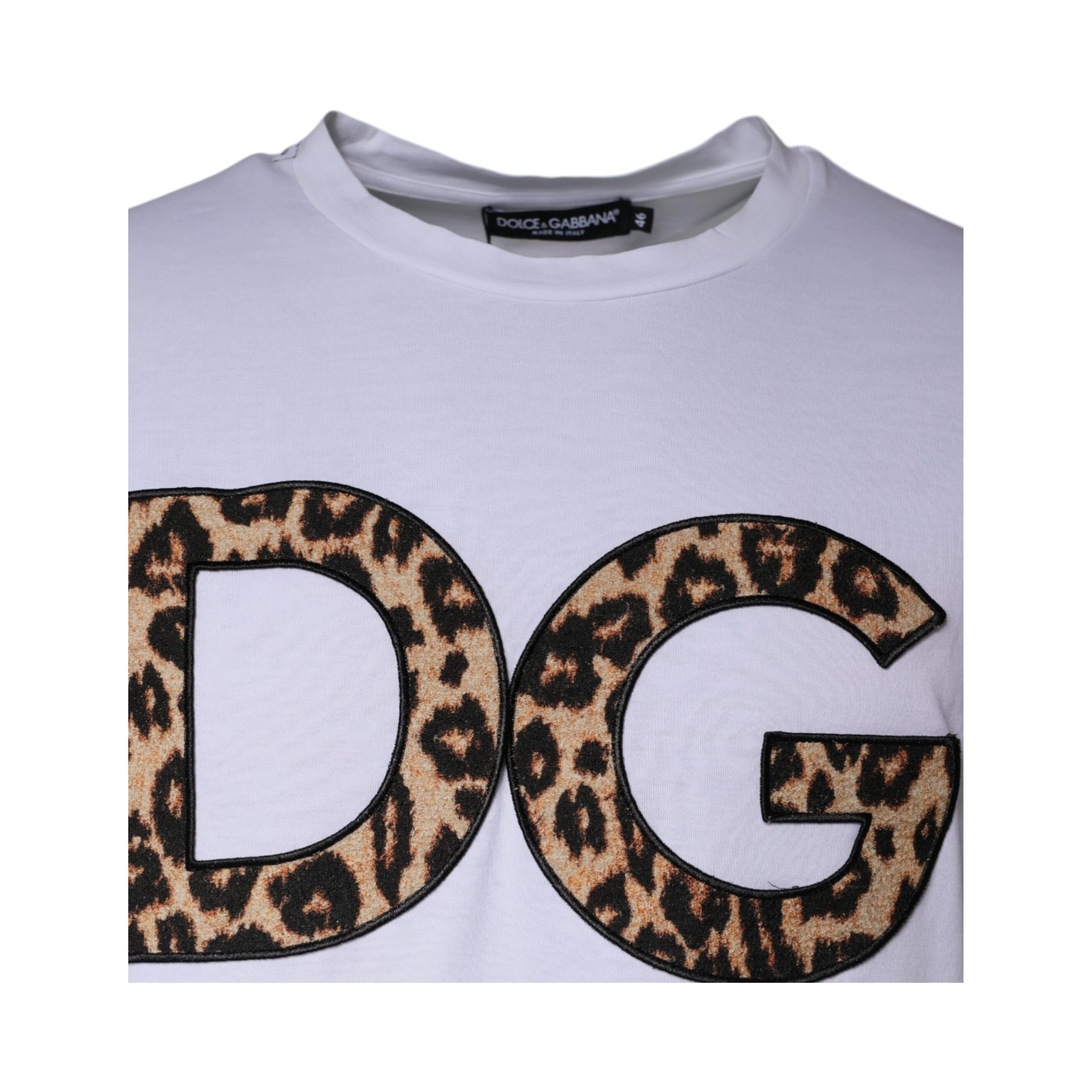 White DG Logo Cotton Shorts Sleeves T-shirt