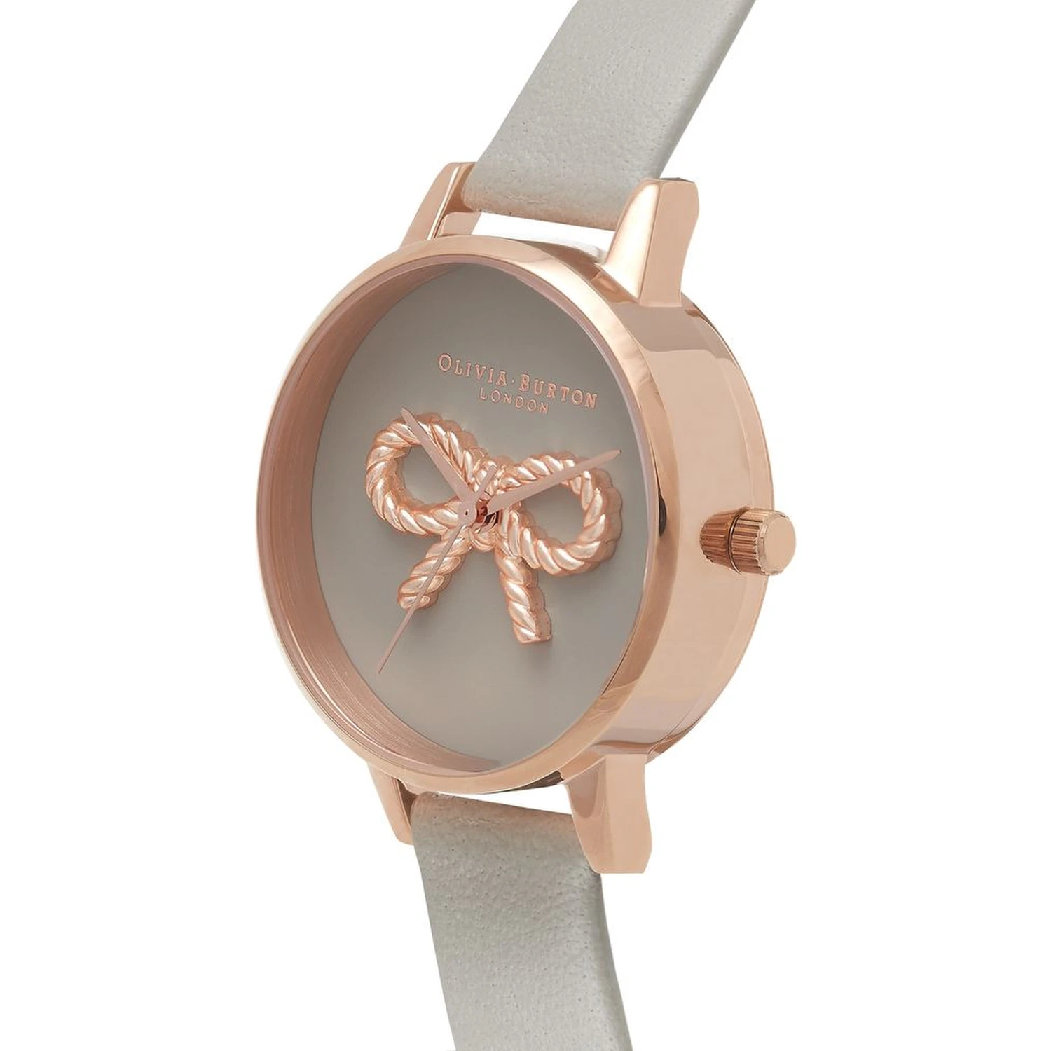 Gray Artificial Leather Dress Watch