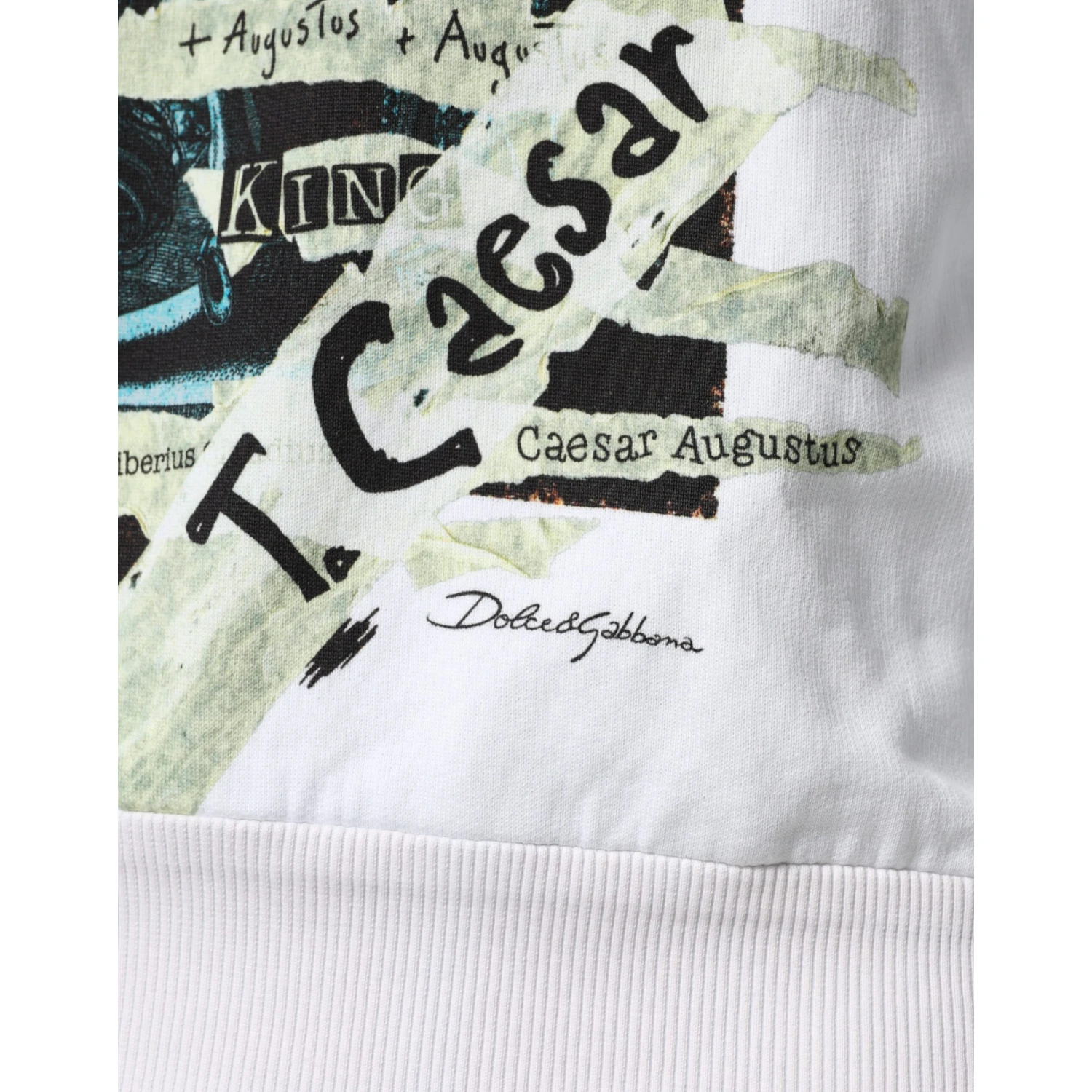 White Caesar Cotton Hooded Pullover Sweater