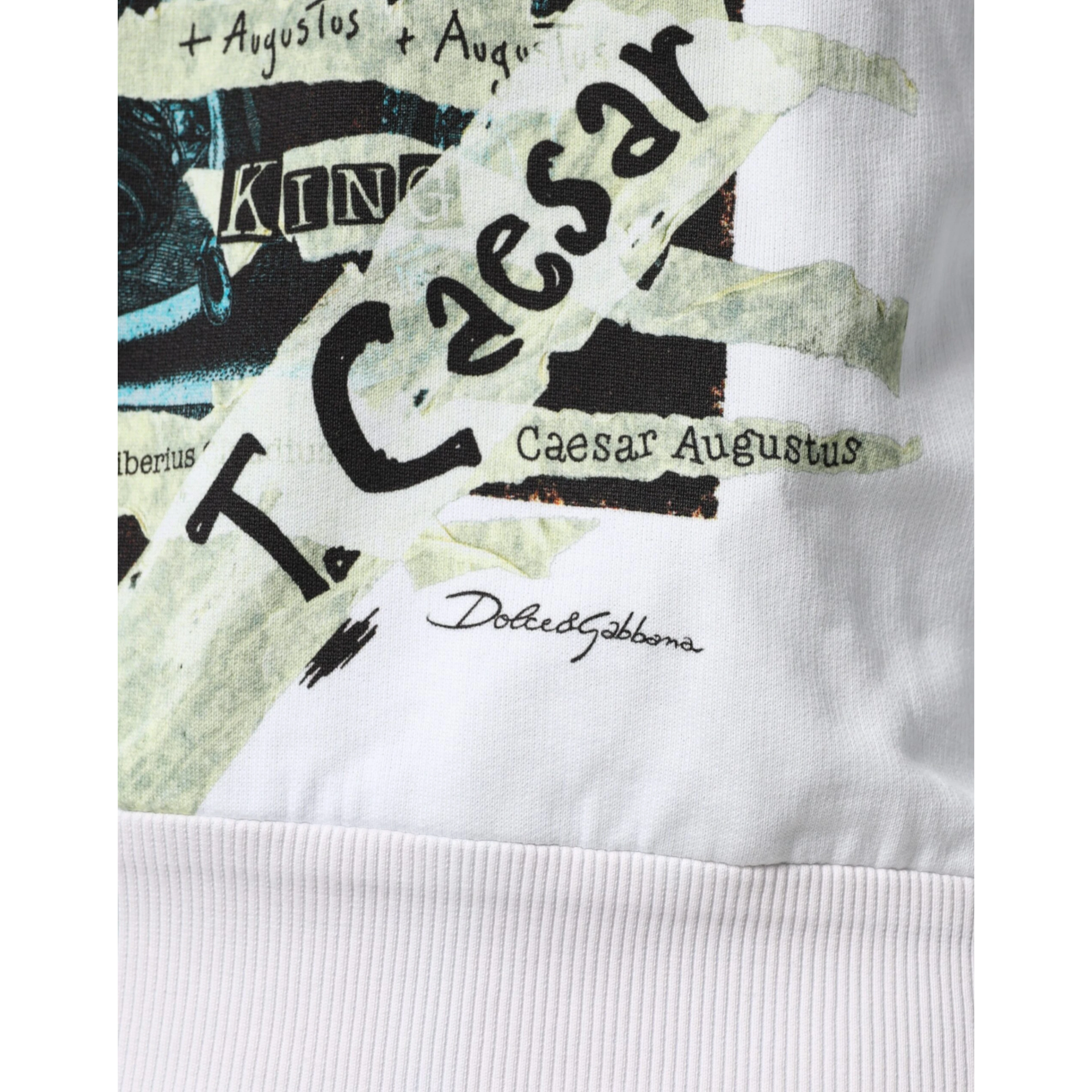 White Caesar Cotton Hooded Pullover Sweater