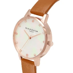 Brown Artificial Leather Dress Watch