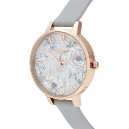 Gray Artificial Leather Dress Watch